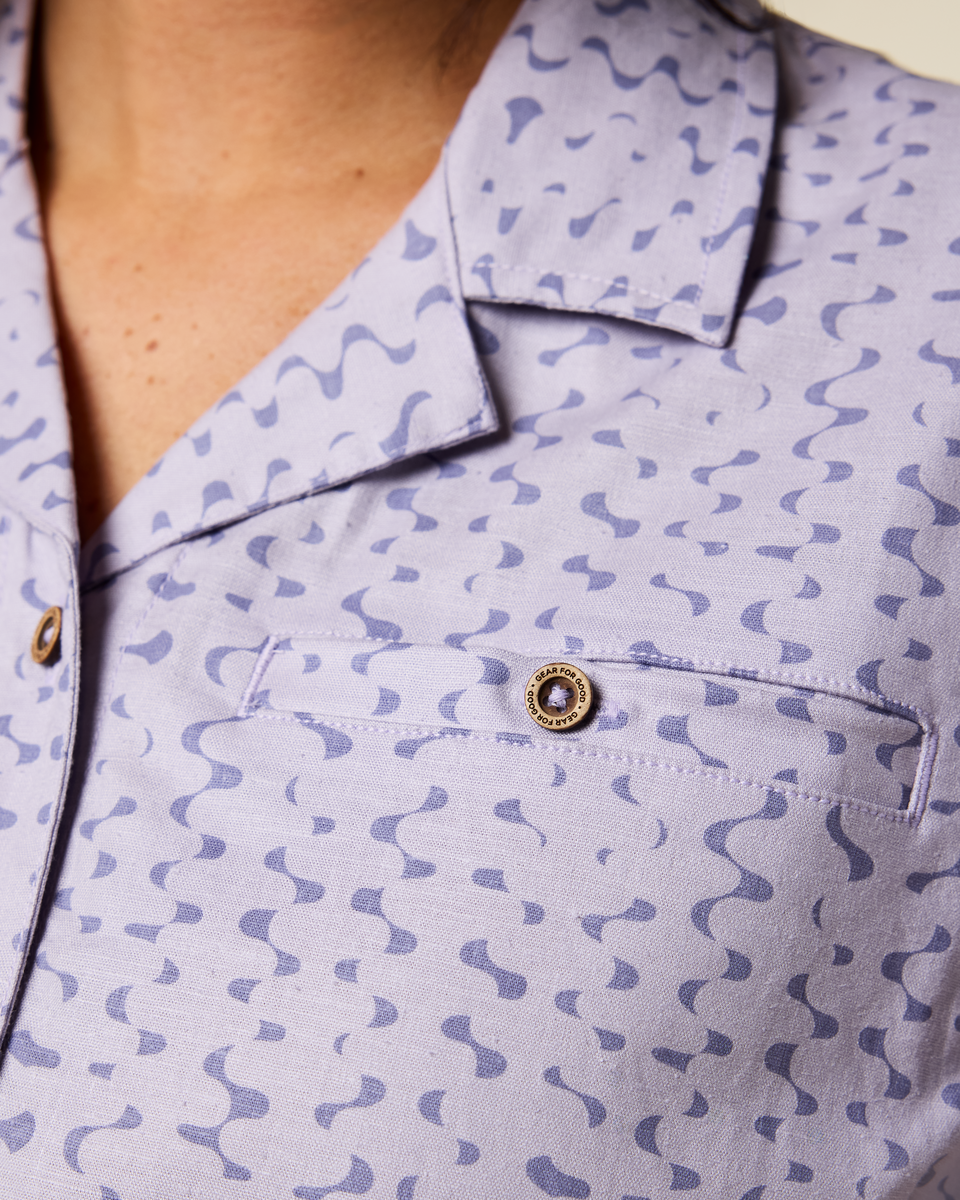 Afuera Button Up Shirt - Print - Women's